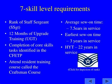 usaf 7 level requirements